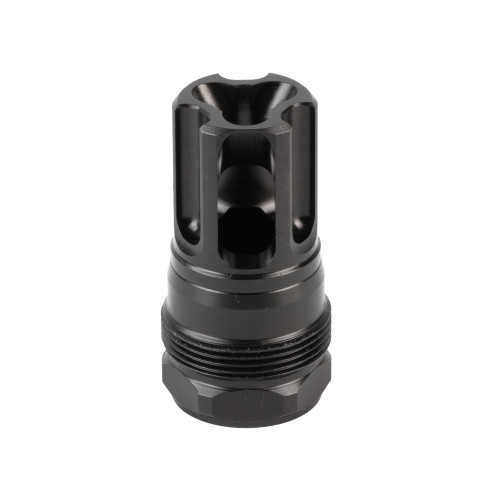 Liberty Precision Eclipse, Flash Hider, 30 Caliber, 1/2X28 Thread Pitch, Compatible with .900"-24 Mounts, Nitride Finish, Black