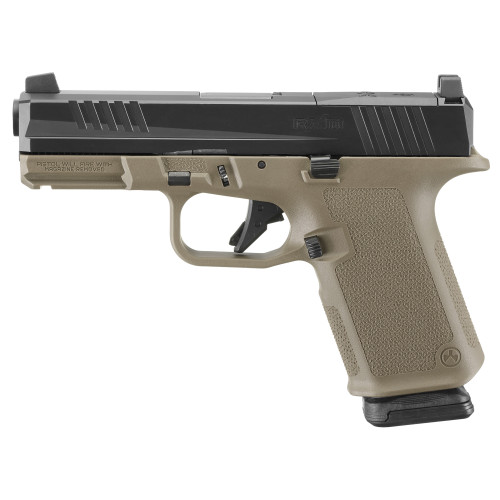 Ruger RXM 9mm, 4" Barrel, Nitride Black Slide, Magpul EHG Flat Dark Earth Frame, Optics Ready, Front Night Sight, 15rd, 2 Magpul PMAG GL19 mags