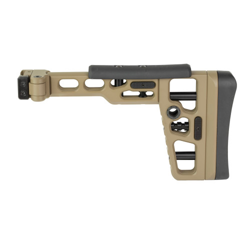Samson SAS K Tactical Folding Stock, 1913 Picatinny Mounting Interface, 9"-10" Long, Anodized Finish, Flat Dark Earth