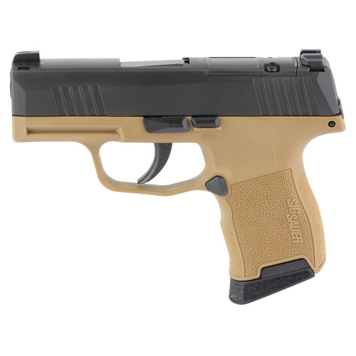 Sig Sauer P365 OR Tan 9mm 3.10" Steel Barrel, Optic Ready/Serrated Slide, Coyote Tan Stainless Steel Frame Accessory Rail, Polymer Grip, 10 Rd