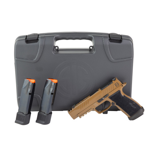 Sig Sauer P365 AXG DH3, 3.7" Barrel, Matte Coyote, AXG Mod Grip, X-RAY3 Sights, Optics Ready, SIG-LOC, 2x21rd, 1x17rd Mags