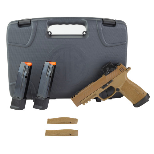 Sig Sauer P365XF DH3 Optic Package 9mm, 3.7" Barrel, Cerakote Finish, Coyote, X-RAY3 Sights, Romeo-X SIG-LOC Compact Red Dot, 2x21rd and 1x17rd Mags
