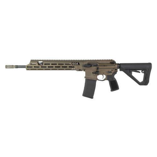 Sig 516 G3 5.56mm, 16" Threaded Barrel, Flash Hider-Comp, Cerakote Bronze, Magpul Stock, Short-Stroke Piston Adjustable Gas System, 30rd Mag, Free-Float M-Lok, Matchlite