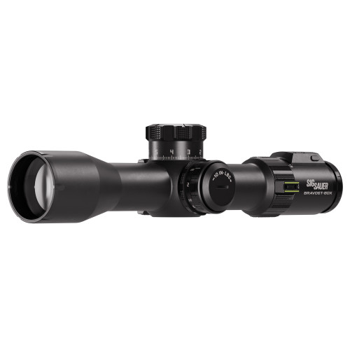Sig Sauer Bravo6 TBDX 3-18X44mm, 1st Focal Plane, MRAD 2.0 Illuminated Milling Reticle, Side Focus, 35mm, Matte Black, Includes ALPHA5 Mount with LRF Diving Board