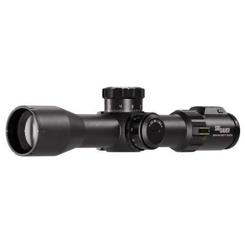 Sig Sauer Bravo6 TBDX 3-18X44mm, 1st Focal Plane, DEV-L MRAD 2.0 Illuminated Reticle, Side Focus, 35mm, Matte Black, Includes ALPHA5 Mount with LRF Diving Board