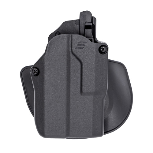 Safariland Solis, Outside Waistband Holster, Paddle/Belt Mounted, Fits Glock 43X/48, Laminate Construction, Black, Left Hand