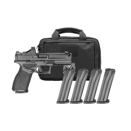 Springfield Echelon 4.5F Viridian 9mm, 4.5" Integrally Compensated Barrel, Melonite Black, Optics Ready, Front Tritium, Viridian Green Dot, Range Bag, 4x10rd Mags, California Compliant