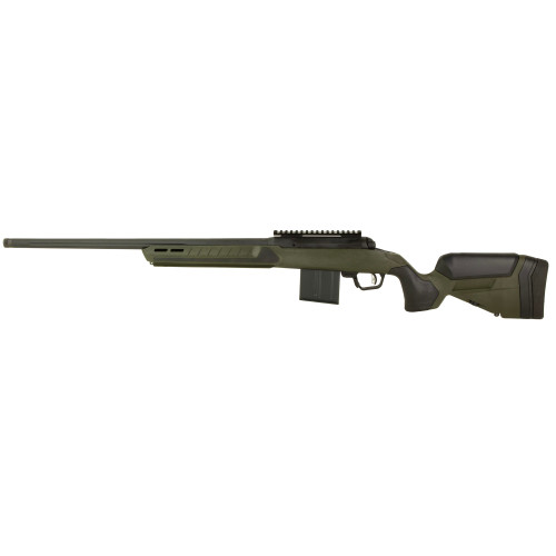Savage Arms 110 Core Predator 6.5 Creedmoor, 22" Straight Fluted Barrel, Threaded, Cerakote Finish, Black Ink, Hunter Green Synthetic Stock, 10rd, 1 Magazine