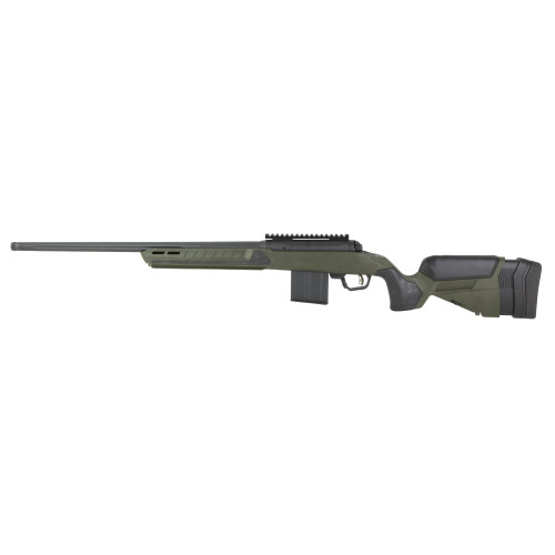 Savage 110 Core Predator 308 Winchester, 22" Straight Fluted Barrel, Threaded, Cerakote, Black Ink, Hunter Green Synthetic Stock, 10rd, 1 Magazine