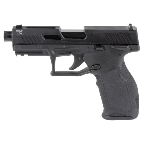 Taurus TX22 22 LR 10rd,4.60" Black Threaded Barrel, Black Serrated Slide, Black Polymer Frame Picatinny Rail, Ergonomic Grip, 5 Mags