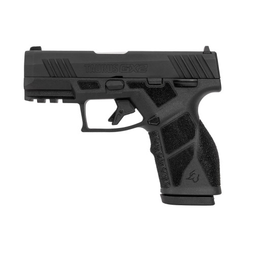 Taurus GX2 9mm, 3.38" Barrel Length, Matte Finish, Black, Manual Safety, White Dot Front Sight with Drift Adjustable Rear Sight, 2x10rd