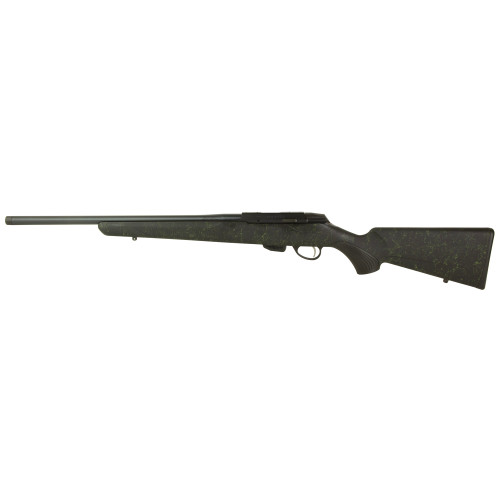 Tikka T1X Roughtech 17 HMR 10rd,20" Blued Threaded Barrel, Blued Drilled & Tapped Receiver, Emerald Roughtech Synthetic Stock
