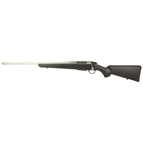 Tikka T3 Lite Stainless Synthetic 300 Winchester Magnum, 24" Barrel, Threaded 5/8X24, Stainless Finish, Black Stock, Single Stage Adjustable Trigger, 3rd, 1 Mag, Left Hand