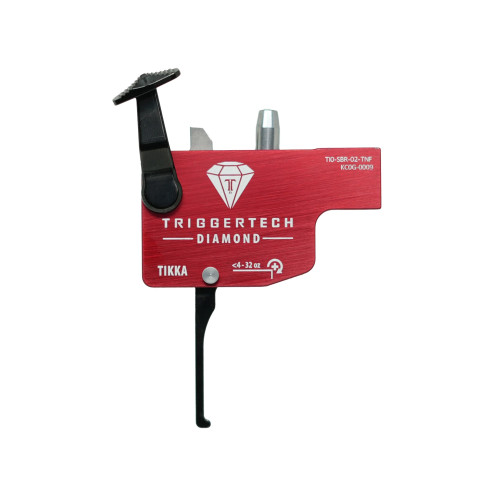 TriggerTech Diamond, Trigger, Fits Tikka T3/T3x/T1x, Straight Flat Lever Trigger, Red