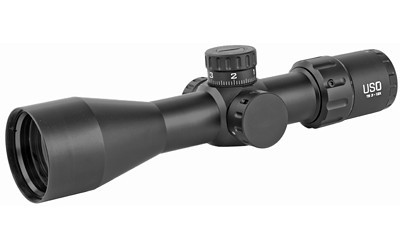 US Optics TS SeriesScope, 3-12X44mm, 30mm Main Tube, Front Focal Plane, 1/10 Mil Adjustments, Black, MIL Hunting Reticle (MHR)