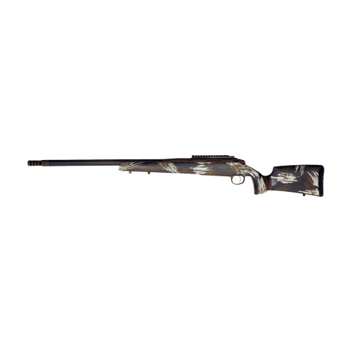 Weatherby 307 Alpine ST 22 Creedmoor, 22" Graphite Black Spiral Fluted Threaded Barrel, Gray-Gold Accents, Fixed Peak 44 Blacktooth Carbon Fiber, 4rd
