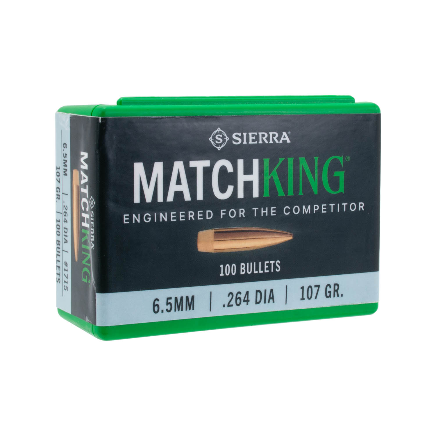 Sierra .264 cal./6.5mm 107gr. MatchKing Bullets, Box of 100