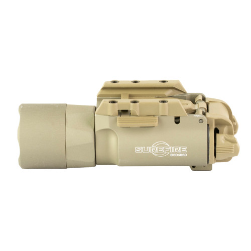 Surefire X300 Turbo, Weaponlight, White LED, 650 Lumens, Fits Picatinny and Universal, 66,000 Candela, Lever Latch Attachment, For s, Matte Finish, Tan