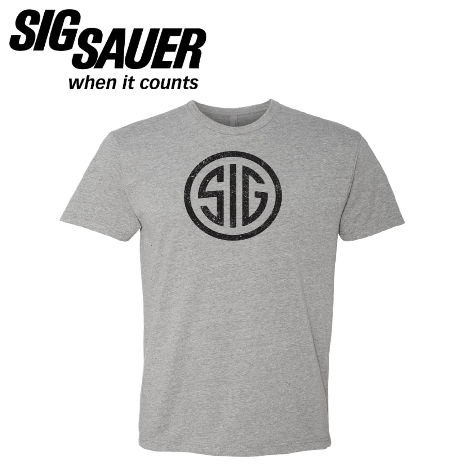 Sig Sauer Athletic T-Shirt, Distressed Sig Mark