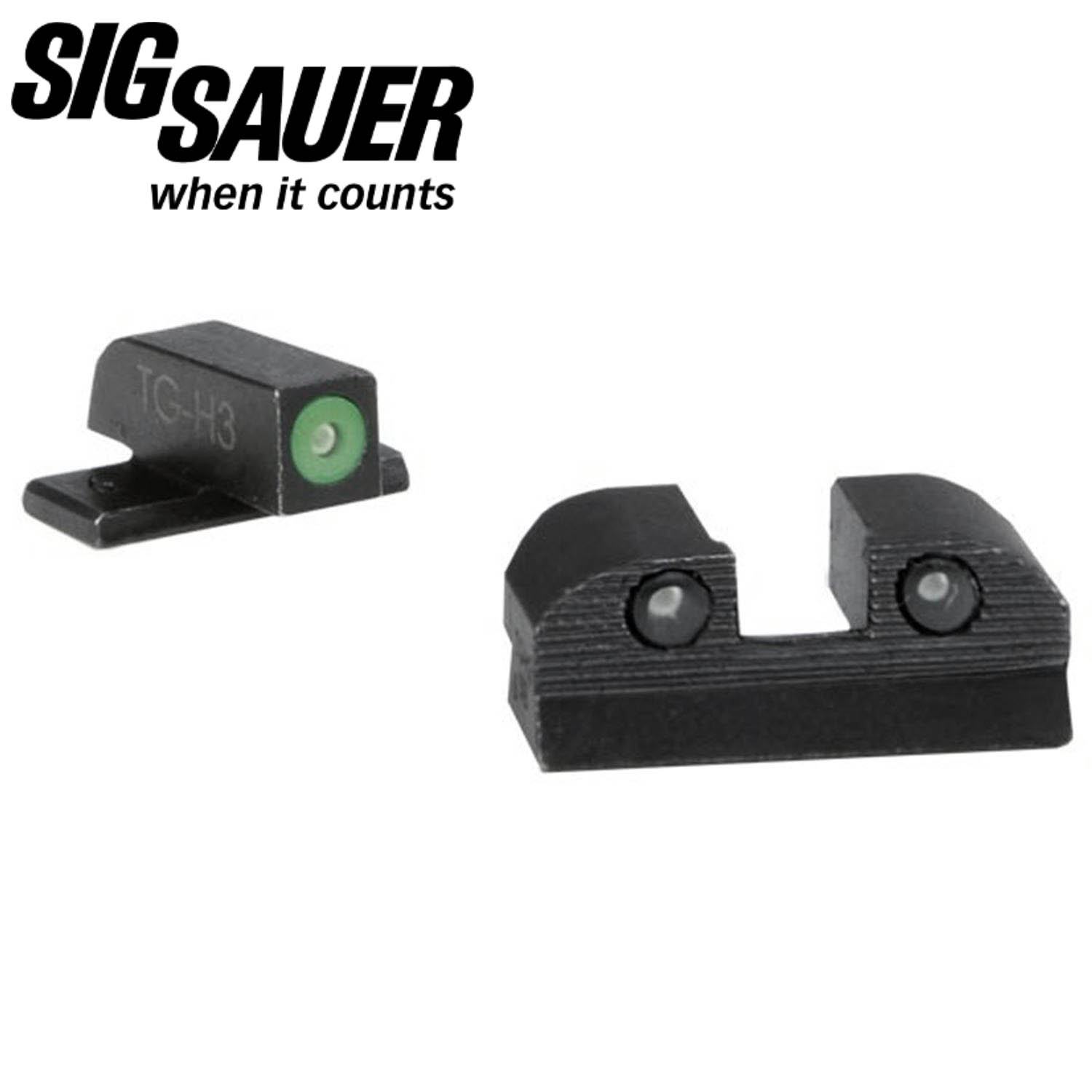 Sig Sauer X-Ray3 Day/Night Sight Set, Square Notch
