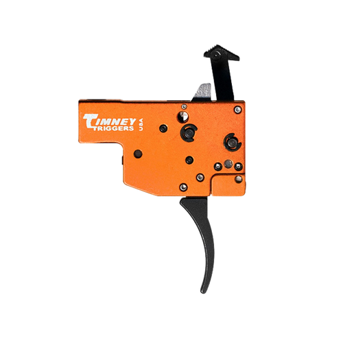 Timney Triggers Replacement Trigger, Two-Stage Curved, 8oz/1lb Draw Weight, Black/Orange, Tikka T3