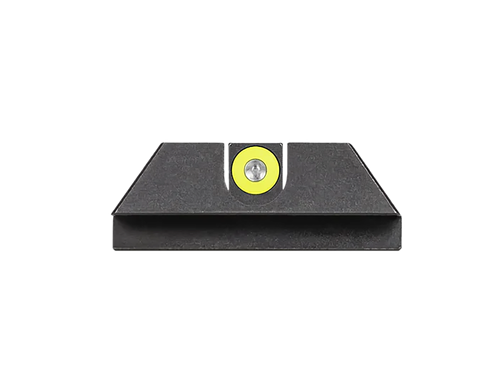 Night Fision OEM Replacement Perfect Dot Night Sight Set Square Tritium Green with Yellow Outline Front, U-Notch Black Rear Black Frame for Glock 42, 43, 43X