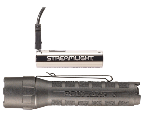 Streamlight PolyTac X USB 600/260/35 Lumens LED Polymer Black Lithium with USB Cord