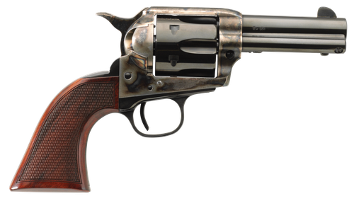 Taylors Short Stroke Runnin Iron Deluxe 45 Colt 6rd 3.50" Blued Cylinder & Barrel Color Case Hardened Steel Frame Checkered Walnut Grip (Taylor Tuned)