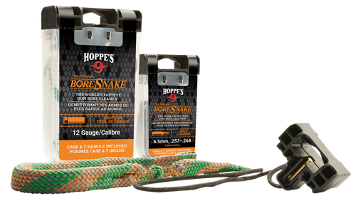 Hoppe's BoreSnake Den with Bronze Bristles, Pull Handle Lid & Large 160X Tai Surface Area for 204 Caliber Rifles