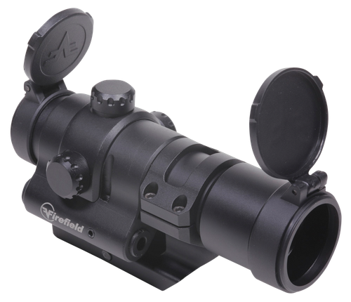 Firefield Impulse Laser Matte Black 1x 28mm Dual- 1 X 2 MOA Dot/ 60 MOA Ring- Illuminated Red/Green Reticle- Features Red Laser at 4 O'clock Position-Includes Battery/Lens Caps