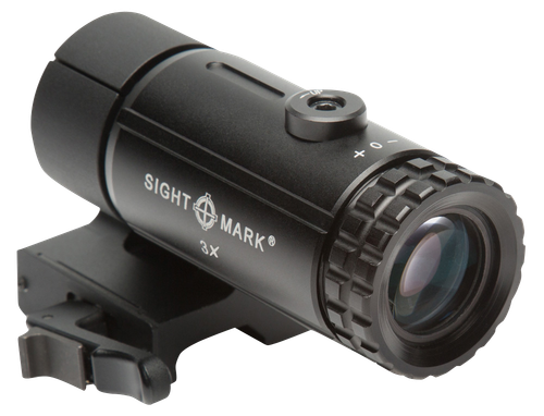 Sightmark T-3 Magnifier 3X with Flip to Side Mount Magnifier Matte Black 3x23mm 30mm Tube Features LQD Flip To Side Mount