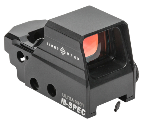 Sightmark Ultra Shot M-Spec FMS with Integrated Sunshade 1x 33x24mm Obj 65 MOA Illuminated Circle Red Dot Crosshair Black Matte CR123A Lithium