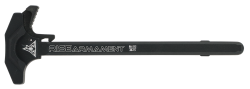 Rise Armament Extended Latch Charging Handle, Fits AR-15, Anodized Finish, Black