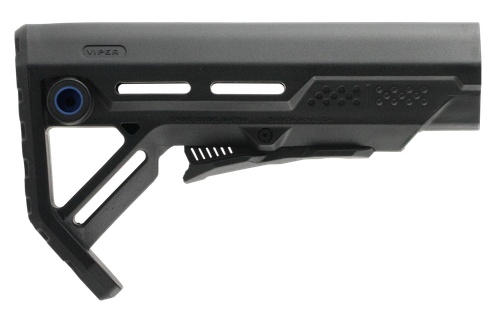 Strike VIPERESMOD1BKBLU Viper MOD1 Mil-Spec AR-15/M-16 Black/Blue Polymer Stock