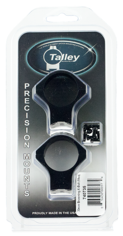 Talley Light Weight Ring/Base Combo Medium 2-Piece Base/Rings For Browning X-Bolt Black Matte Anodized Finish 30mm Diameter