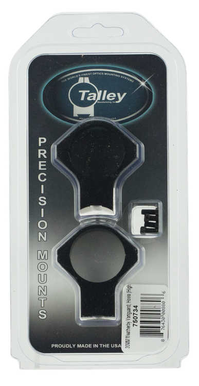 Talley Light Weight Ring/Base Combo High 2-Piece Base/Rings For Weatherby Vanguard Black Matte Anodized Finish 30mm Diameter
