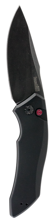 Kershaw Launch 1 3.40" Folding Drop Point Plain Black Oxide Blackwash Black Oxide CPM 154 Blade Black Anodized Aluminum Handle Includes Pocket Clip