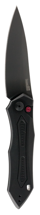 Kershaw Launch 6 3.75" Folding Drop Point Plain Black DLC CPM 154 SS Blade Black Anodized Aluminum Handle Includes Pocket Clip