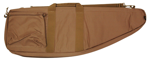 Bob Allen Max-Ops Tactical Rifle Case Water Resistant Tan Polyester with Foam Padding, Storage Pocket, Self Healing Zippers & Webbed Handles 42" x 11" x 2.25" Exterior Dimensions