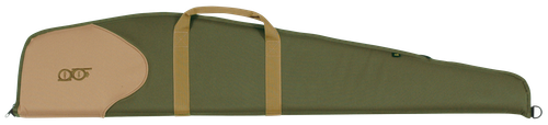 Bob Allen Classic Rifle Case 44" Olive Green with Khaki Panel 600D Polyester with Foam Padding, Full Wraparound Handles & Self Repairing Nylon Zipper