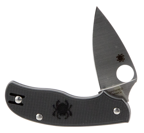 Spyderco Urban Lightweight 2.61" Folding Drop Point Plain N690Co SS Blade Black FRN Handle Includes Pocket Clip