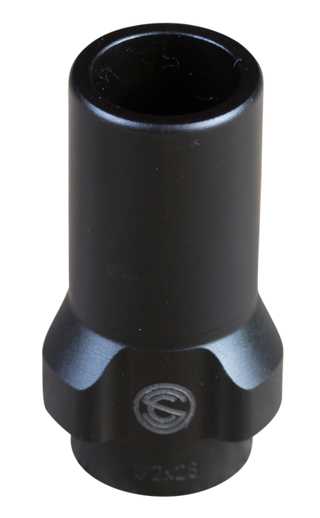 SilencerCo 3-Lug Muzzle Device 9mm 1/2x36" Threads Black Steel