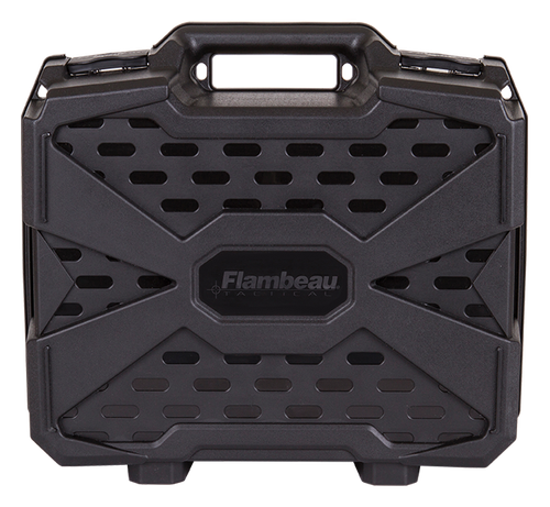 Flambeau Double Deep Tactical Pistol Case made of Polymer with Black, Foam Padding, Integrated Handle & Airline Approved 15.25" L x 11.50" W x 4.80" D Interior Dimensions