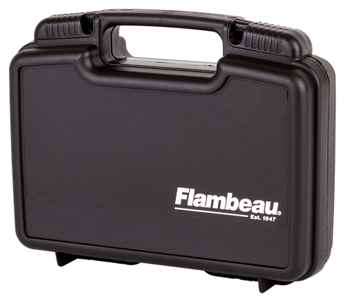 Flambeau Safe Shot Pistol Case made of Polymer with Black, Egg Crate Foam Padding, Integrated Handle & TSA/Airline Approved 9.75" L x 6" W x 2.75" D Interior Dimensions
