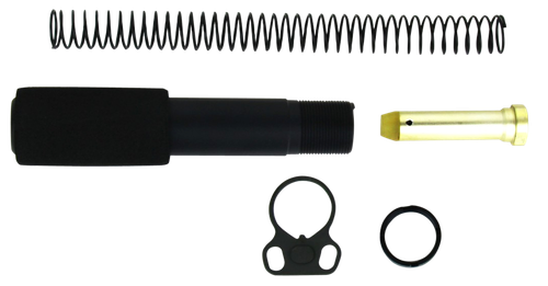 TacFire Mil-Spec Buffer Tube Kit, 8" Length, Black Aluminum, For AR-15 Platform