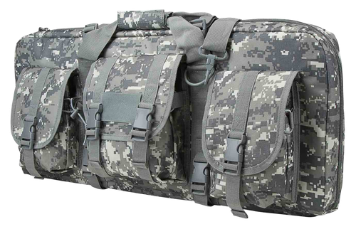 NcStar VISM Deluxe SubGun Case 28" Digital Camouflage PVC Fabric with Exterior Pockets, Zippers & Padding for 2 AR or AK Pistols