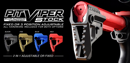 Strike Pit Viper Stock AR-Platform Flat Dark Earth Aluminum/Steel