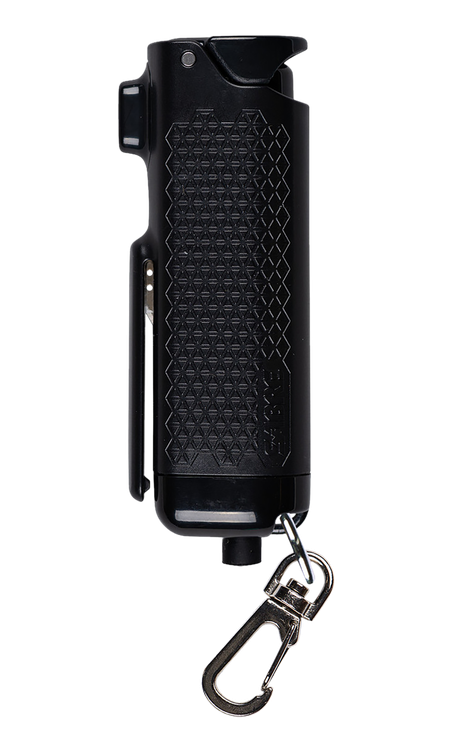 Sabre Safe Escape 3-In-1 Automotive Tool, Pepper Gel, Hard Case, .54oz, Light Gray, Includes Key Clip, Seatbelt Cutter and Glass Breaker SE-BK-01