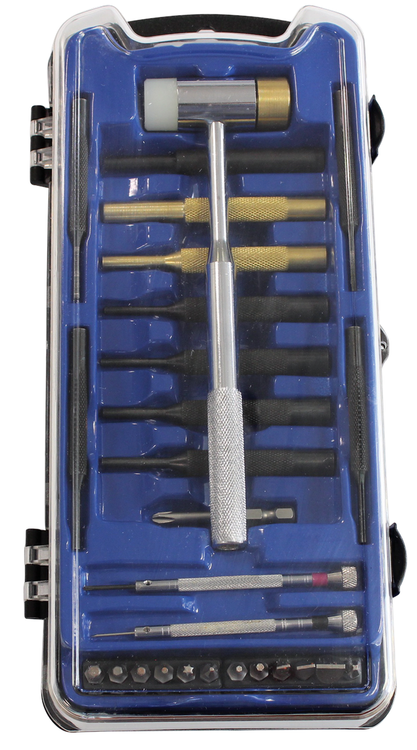 Birchwood Casey Gunsmith, Kit, Blue Gunsmith Kit Weekender Professional Gunsmith Kit, 27 Selected Tools, Reusable Hard Storage Case