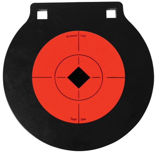 Birchwood Casey World of Targets Double Hole 6" Black/Orange AR500 Steel Circle Crosshair & Diamond Hanging